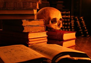 Death-of-Literature-Skull-and-Book